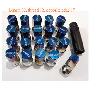 Wheel Lugnuts titaniumM12 x 1.5mm 20pcs w/ Hex Adaptor