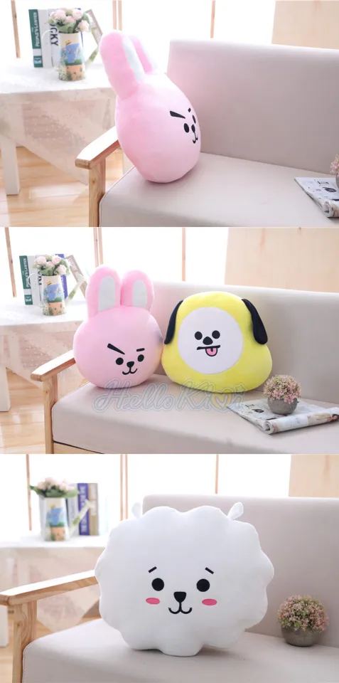 Soft Plush Toy Pillow Cushion Cute Toys Kpop Bts Bt21 Tata Shooky Rj Suga  Cooky Kids Children Gift-1