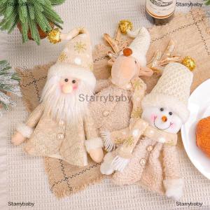 Star ฝาขวดไวน์คริสต์มาสสำหรับตกแต่งเทศกาลคริสต์มาสถุงของขวัญไวน์คริสต์มาสซานตาคลอสตุ๊กตาหิมะกวางเอลก์