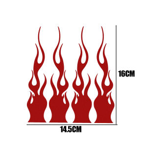 4 cái/bộ Xe Ngọn Lửa Miếng Dán Phản chiếu Vinyl thể thao đua xe Ngọn Lửa dải phản quang Off-Road Xe Máy Ván Trượt Máy Tính Xách Tay đồ trang trí tự làm