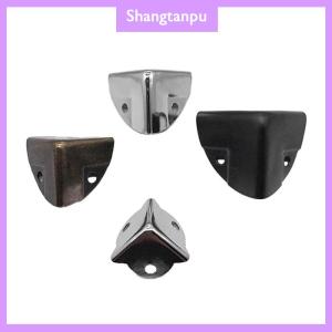 [shangtanpu] ที่ป้องกันมุมเหล็ก4ชิ้นฝาครอบป้องกันขอบโต๊ะกล่องเครื่องประดับกล่องไม้เคสไม้ตกแต่งขาขาโลหะมุม