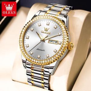 OLEVS Watch for Men Casual Automatic Movement Stainless Steel Strap Comfortable Wear Waterproof Wear Resistant Mirror