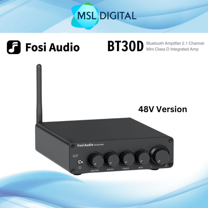 Fosi Audio BT30D Pro Bluetooth Amplifier 2.1 Channel Mini Class D ...