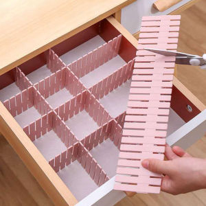 Dovin ตัวแบ่งลิ้นชักเก็บของ สปอตสินค้า จัดระเบียบพาร์ติชั่นการจำแนกแบ่งลิ้นชักพลาสติก Drawer storage divider