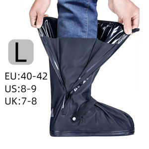 Thickened Rain Boots Waterproof And Anti Slip Rain Shoe Cover Resistant Zipper Shoe Cover For Men And Women