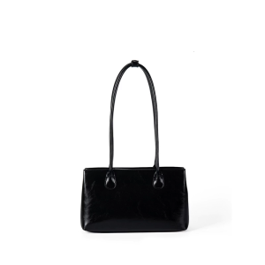 Glossy PU Leather Korean Shoulder Bag Casual Underarm Purse Handbag For Fashion Enthusiasts Seeking A Retro Look