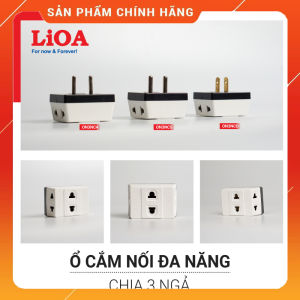 Ổ cắm nối chia 3 ngã LiOA chia 1 thành 3 - Phích cắm 1 ra 3 ON3NC4 ON3NC5 ON3NCD - LIOAVIETNAM