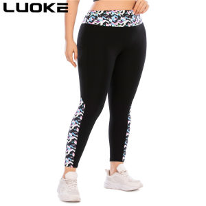 LUOKEกางเกงโยคะสำหรับผู้หญิงกางเกงผู้หญิงพร้อมกระเป๋าแฟชั่นขนาดใหญ่เย็บสะโพกและหน้าท้องเหมาะสำหรับการทำงานและการออกกำลังกาย