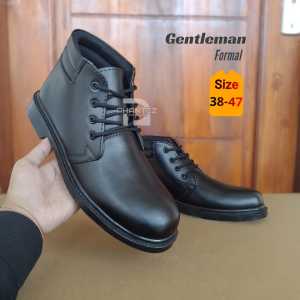 Sepatu PDH Tni Polri Security Formal Hitam Kilap Dan Dop Ankle Boot Dinas Kerja Kantoran