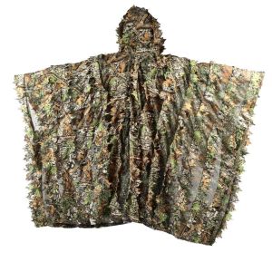 3D Leaf Bionic Camouflage Hunting Fishing Ghillie Cloak Breathable Tactical Military Training Clothes Jungle Bird-Watching Suit