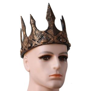Royal Medieval King Crowns Adjustable Strap Crowns Tiaras Hairband Crownpiece For Special Occasion and Cultural Event