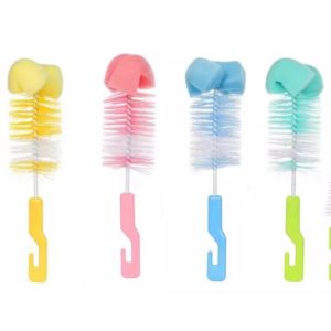 Fu billion Cup washing brush cleaning artifact wall breaking machine Tea cup teapot baby bottle Cleaning sponge scrub Dishwashing child small long handle