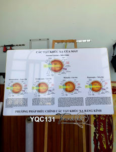 Tranh Y khoa các tật khúc xạ mắt tráng gương treo tường Tranh bệnh lý mắt Khung tranh khoa mắt nhãn khoa YQC131