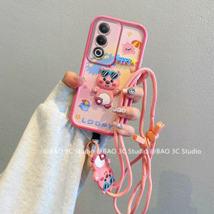 Ins Phone Case OPPO A5i Pro OPPOA5i Pro OPPOA5iPro New Fashion Cute Cartoon Strawberry Bear Hello Kitty Stereoscopic Doll Casing with Crossbody Lanyard 2025