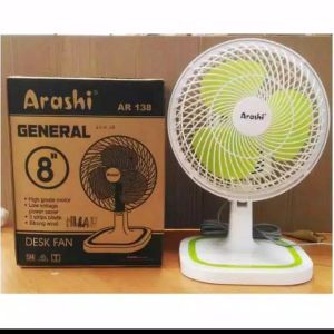Kipas Angin Meja GENERAL Desk Fan Kecil 8 Inch AR 138 2 Speed Kecepatan - Random Colour