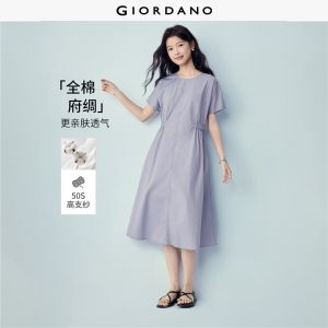 Giordano Women Women Pure Cotton Dress Free Shipping 05466082