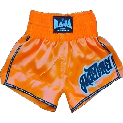 กางเกงมวยไทย กางเกงซ้อมชกมวย RAJA BOXING ปักมวยไทยปลายขา (ผ้าต่วนแท้100%) Muay Thai Shorts