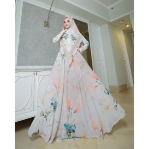 Gamis Syari HAURA Set BY Gallery Syarifah - REALPIC 100%