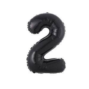 SHUAIAN Balon Foil Angka Besar 32 inch Warna Hitam Number Foil Balloon Large Black Jumbo