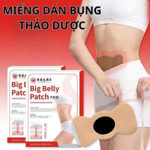 Miếng Dán Tan Mỡ Bụng Big Belly Patch 5 Miếng Ngải Cứu Thảo Dược – Miếng Dán Giảm Mỡ Bụng Thon Eo Săn Chắc Da