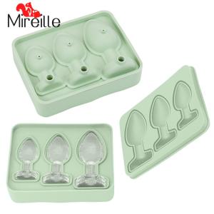 Silicone Prank Butt Plug Shaped Mold Reusable Fun Shape Ice Cube Molds Novelty Ice Cube Trays for Juice Drink