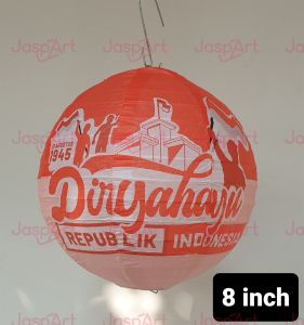 LAMPION MERAH PUTIH HUT RI LAMPION KERTAS TULISAN DIRGAHAYU RI LAMPION DEKORASI 17 AGUSTUS