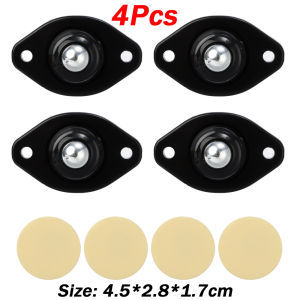 4PCS Self-Adhesive Caster Stainless Steel Universal Pulley 360° Rotation Furniture Cabinet Casters Wheels Whirl Moving Rollers