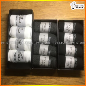 HOT SALE Hộp 4 đôi tất H&M David Beckham cổ ngắn chất liệu cotton cao cấp thấm hút mồ hôi tốt - Vớ phong cách thời trang dễ phối đồ