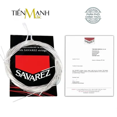 Bộ dây đàn cổ điển Classic Guitar Savarez High Tension 500CJ (Bộ 6 dây Ghi-ta không đóng hộp Chuyên dụng cho xưởng Guitar - Nylon Strings Sets)