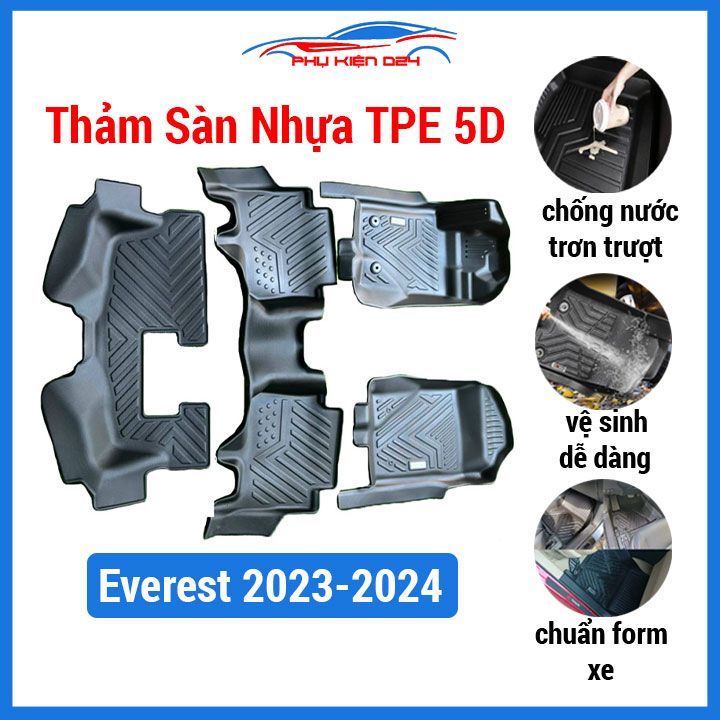 Thảm lót sàn 5D Everest 2023 2024 nhựa TPE đúc nguyên khối bảo vệ sàn ô ...