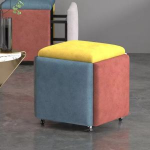 Multi-purpose Cube Sofa Stool Five-in-one Low Bench Home Use Rectangular Shoe Changing Stool Living Room Tea Table Stool