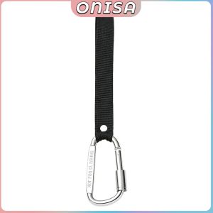 Onisa Aluminum Alloy D-Shape Handlebar Hook Nylon Webbing Carabiner Clip Hanger for Bike Motorcycle