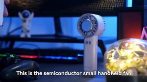 2025 Handheld Cooling Fan with Ice Pad USB RechargeableFan Portable Desk Fan for Dorm Office Outdoor Use