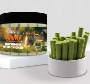 Cỏ mèo ép thịt gà cho Mèo Kamt Cat grass with chicken Hộp 75g Hỗ trợ tiêu búi lông Bổ sung dinh dưỡng Giảm stress