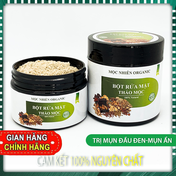 Bột Rửa Mặt Thảo Mộc Đông Y- Giảm Mụn Ẩn Mụn Đầu Đen Sạch Chân Lông