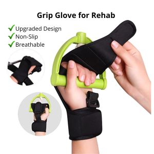 Grip Glove Stroke Finger Splint Rehabilitation Hemiplegia Hand Gloves Sarung Tangan Cengkam 手套中风康复