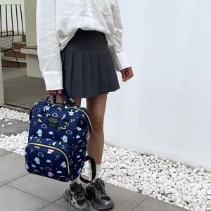 FE Simple Color Elephant Printing Baby Diaper Bag   Portable Burden Alation with Baby Travel Backpack   Pending Goods Storage Bag