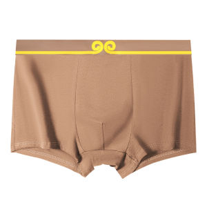 Mens Modal Underwear Nude Breathable No Crotch Sports Antibacterial Boxer Briefs Anti-Buttocks Boxer Briefs 男士纯棉平角内裤