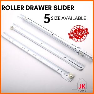 RMK Ofis Slaid Laci Putih Biasa untuk Kabinet Laci Office Cabinet Drawer Normal White Sliders Slaid Laci Putih Biasa untuk Kabinet Laci Wheel Roller Runner Slider rail
