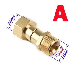 HOTOTO Rotary Cleaning Hose Joint High Pressure M22-14/15 Spray Adapter Brass Cleaning Hose Connection