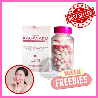 South Store Mnl [Original] Rosmar Kagayaku Glutathione 750mg Whitening &  Slimming Capsule 60 Caps