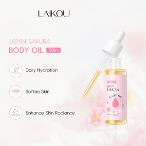 LAIKOU Japan Sakura Body Oil Body Serum Deep Moisturizing Enhance Radiance Elasticity Reduce Dullness 50ml