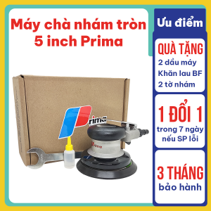 Máy chà nhám tròn 5 inch Prima cao cấp dùng khí nén (Có bảo hành)