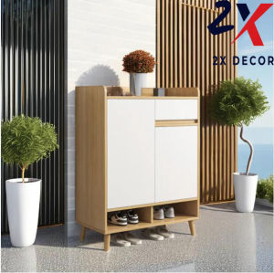 Tủ giày đa năng có chân đế bằng gỗ hiện đại thích hợp cho phòng khách gia đình 2X Decor- 2X060