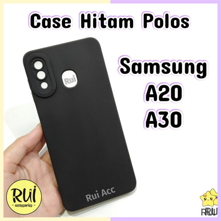 Case Hitam Samsung A20 A30 Softcase Polos Lentur Silikon HP