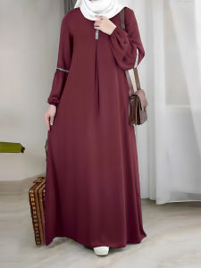 Women Abaya Dress Muslimah Kaftan Long Dress Middle East Saat Arab Dress Robe Long Sleeve Casual Maxi Dress Evening Dress