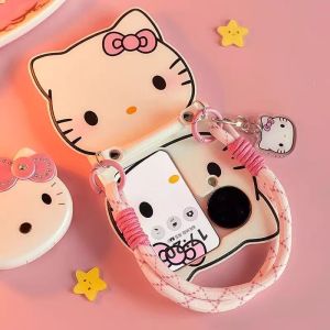 เคสโทรศัพท์มือถือสำหรับ OPPO Find N3 Flip เคสแมวเฮลโลคิตตี้ พร้อมสายคล้องมือน่ารักๆ