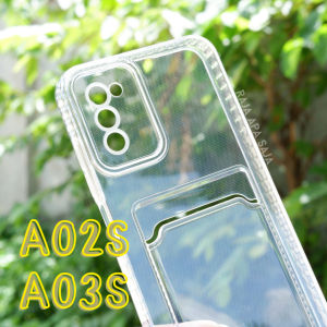 Soft Case For S4msung A01 A02 A02S A03 A03S Core Card Slot Kartu Casing Silicon Bening Clear Kesing Dompet