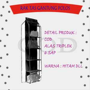 Rak Tas Gantung Polos resleting Alas Triplek