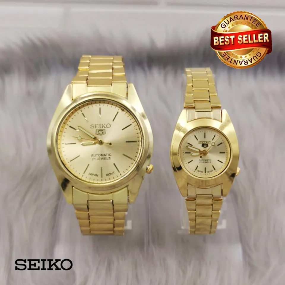 Seiko 5 shop automatic gold watch